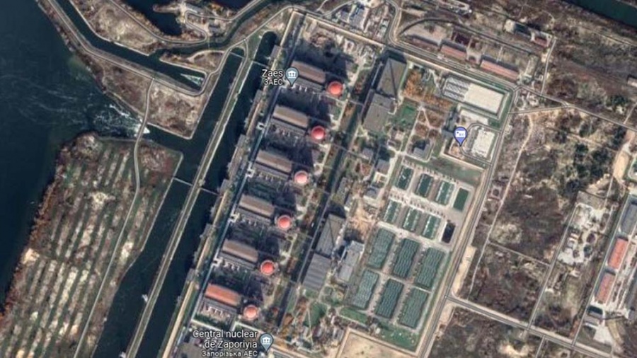La de Zaporiyia es la central nuclear ms grande de Europa con seis de los 15 reactores de Ucrania Fuente Google maps