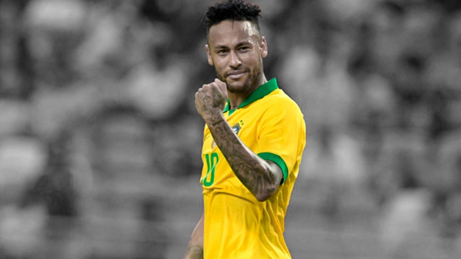 Neymar con la casaca de Brasil 