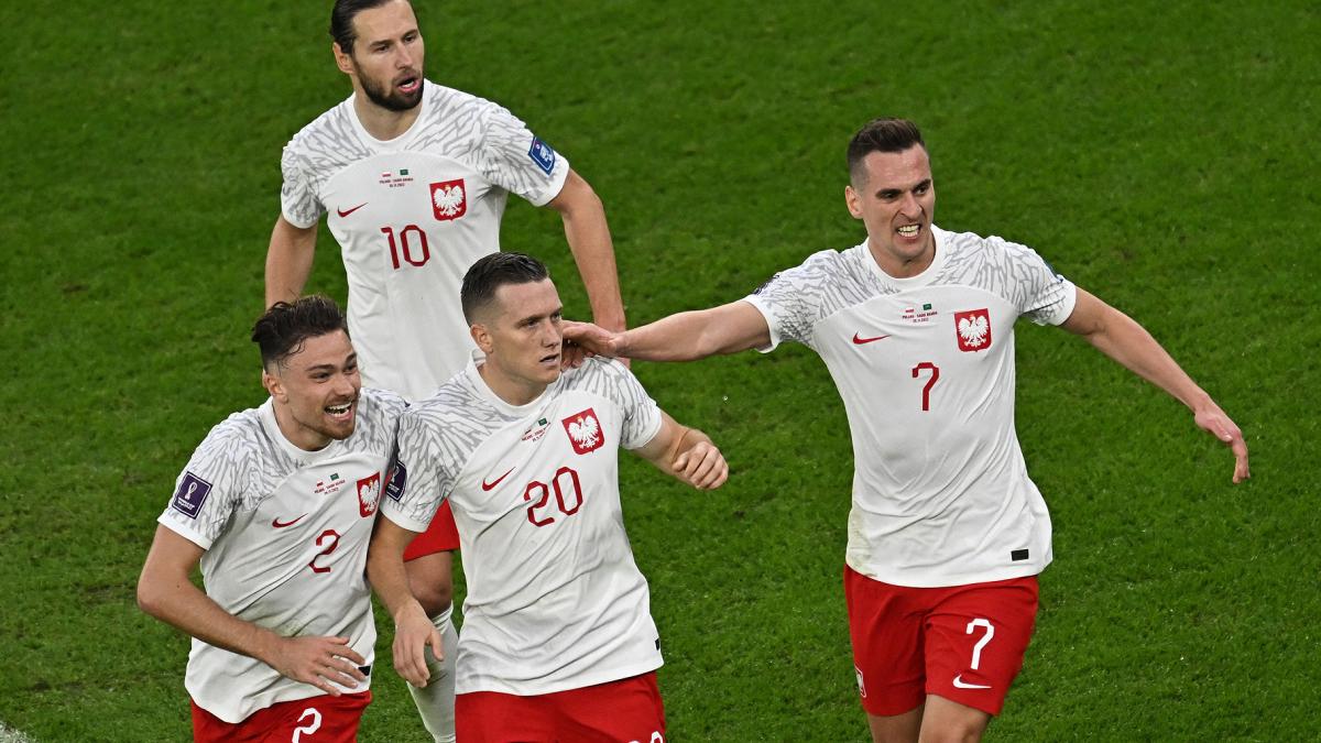 Polonia festeja el gol de Piotr Zielinski Foto AFP