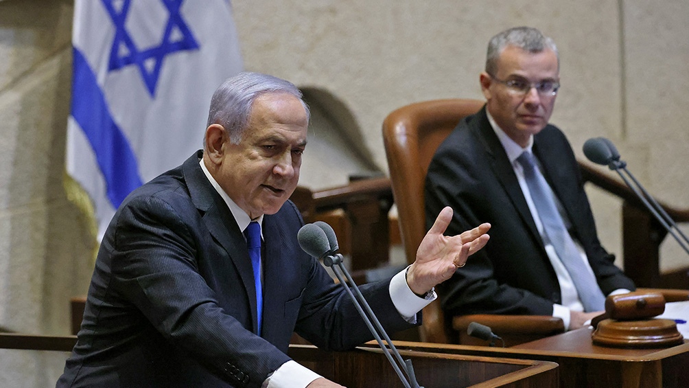Netanyahu de 73 aos est empeado en alcanzar una mayora de 61 diputados sobre 120 Foto AFP 