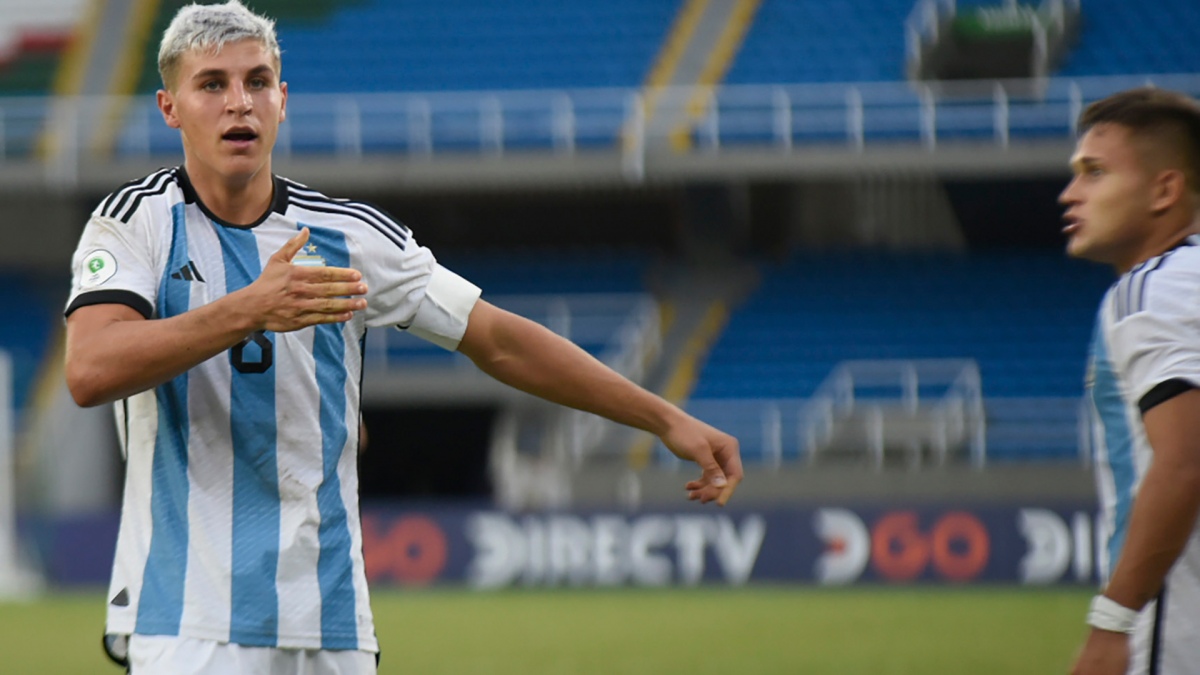 Infantino festeja su gol que corta la mala racha de dos derrotas seguidas Foto Twitter Argentina