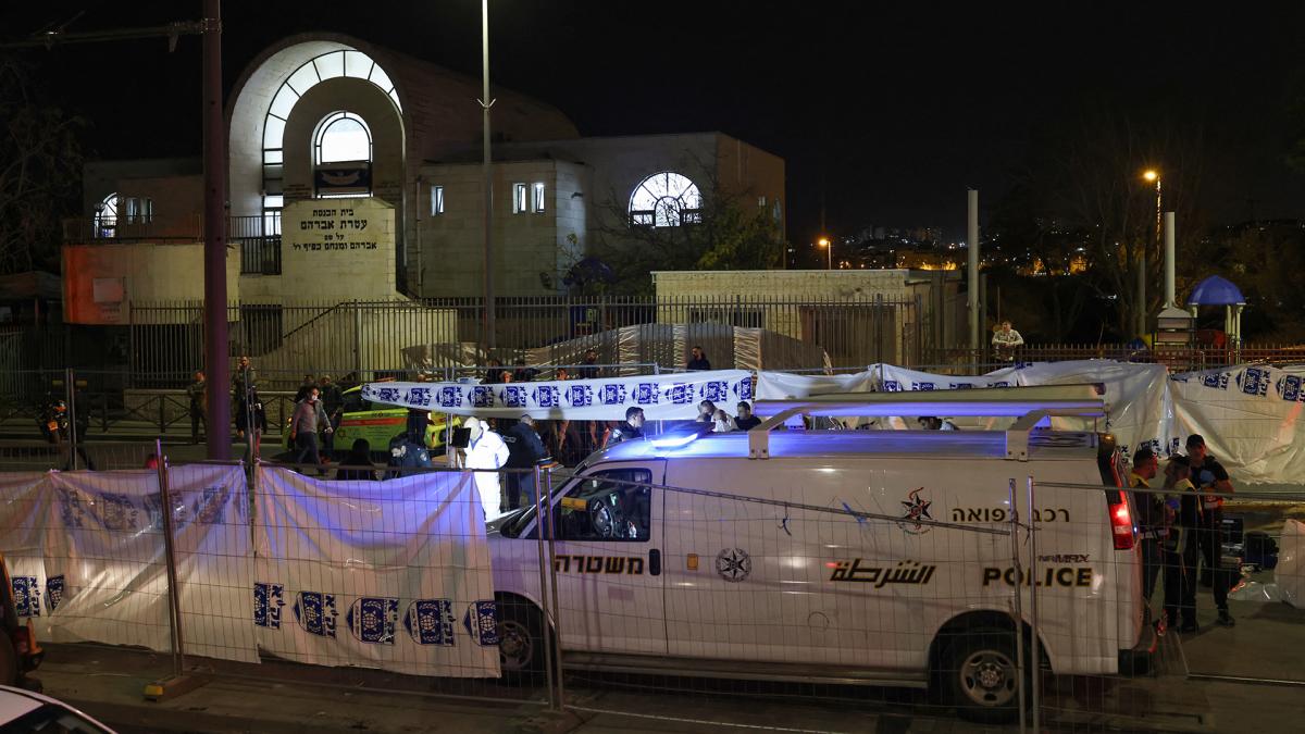 El viernes con el ataque a una sinagoga en Jerusaln que dej siete muertos se produjo el primero de los atentados FotoAFP