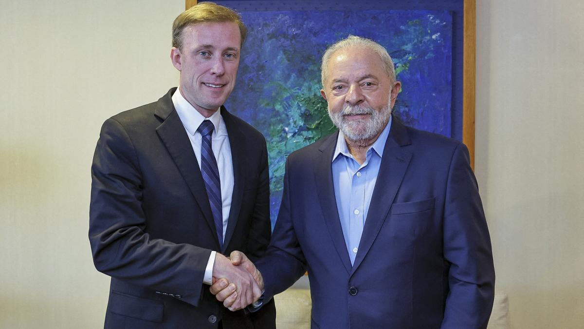 Jake Sullivan y Lula da Silva se reunieron en Brasil Foto AFP